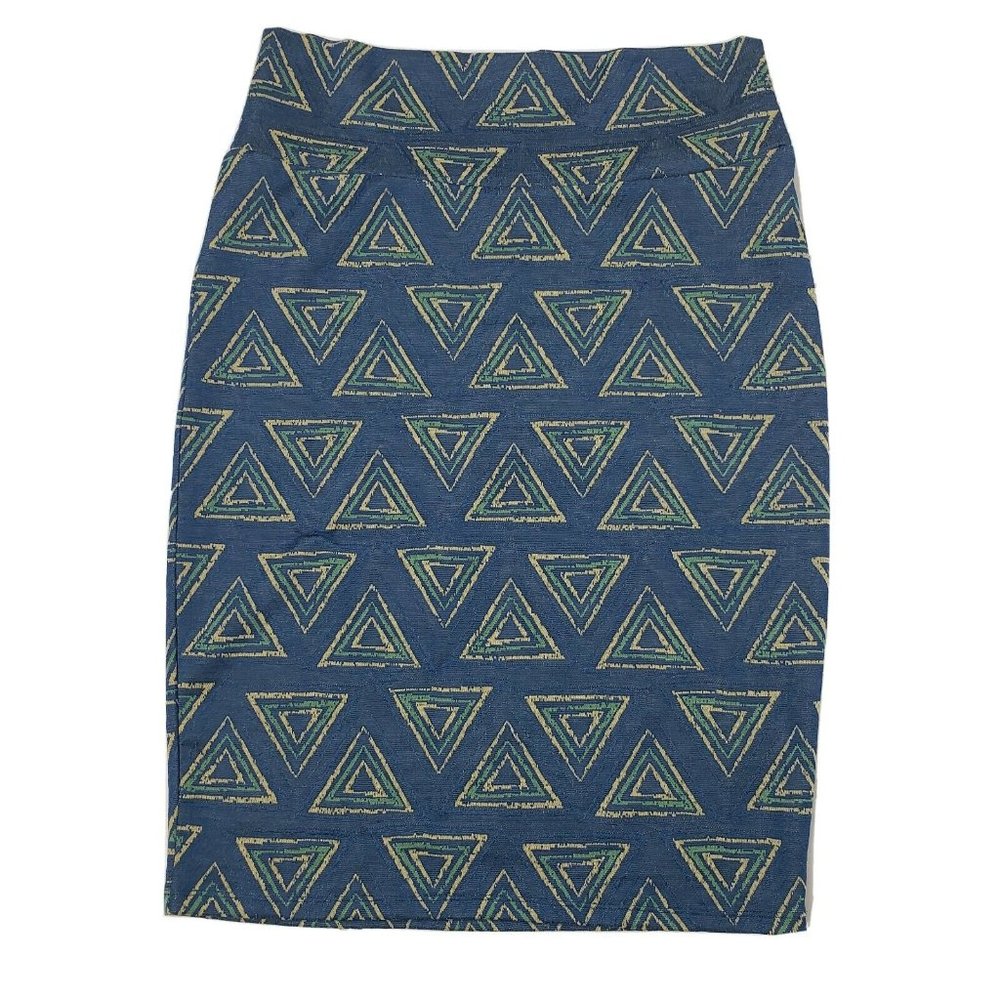 LULAROE Blue Triangle Cassie Skirt M